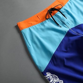 MAKE YOUR OWN LUCK WOLVES OHANA STAGE SHORTS ORANGE TEAL BLUE ダルクスポーツ ラッキー  ウルフ オハナ ステージショーツ サーフパンツ オレンジ ティ-ル ブルー 橙 青 青緑 [並行輸入品]